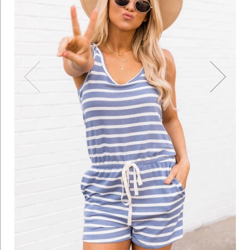 Pink lily romper